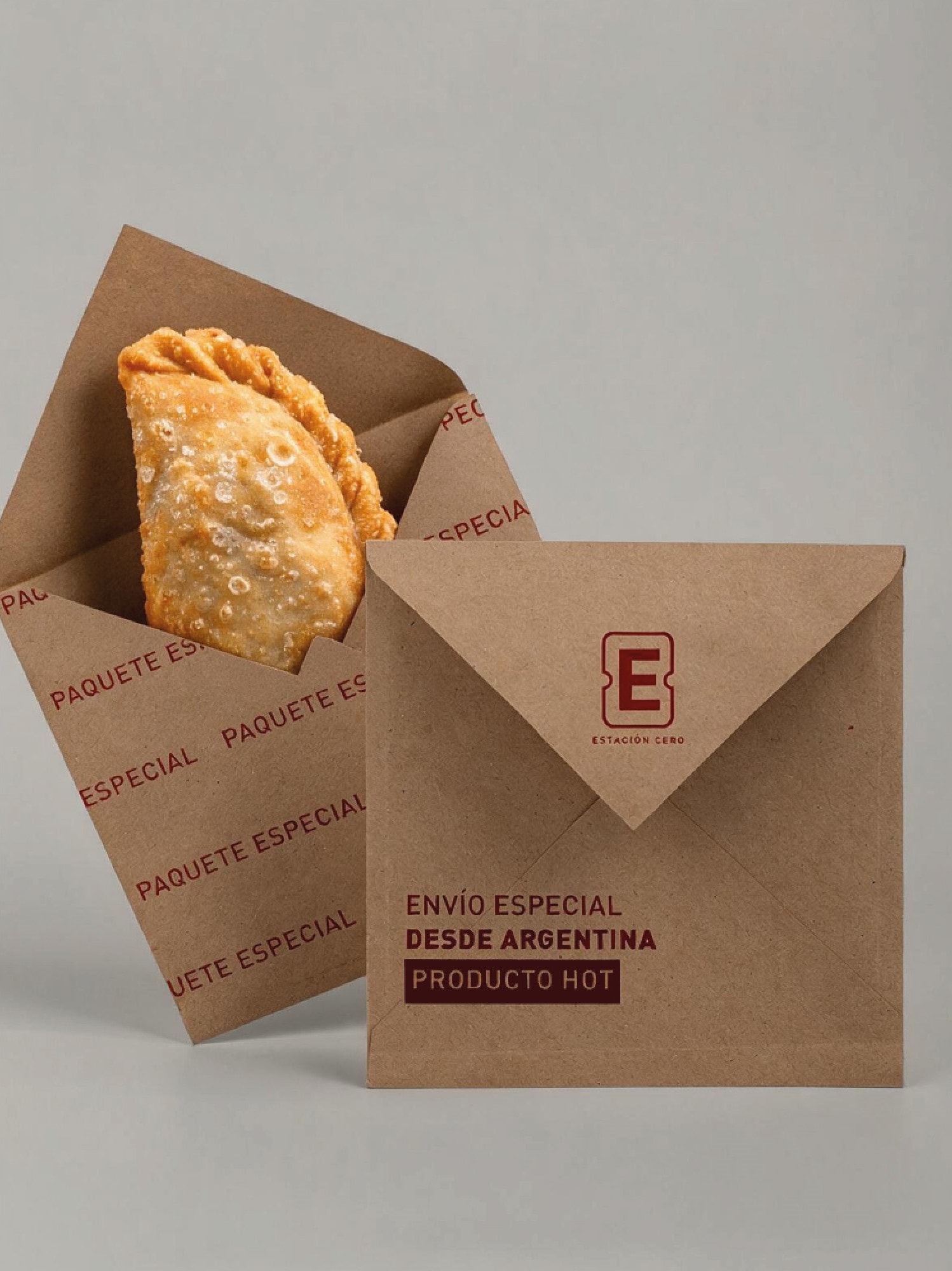 Empanada en sobre kraft: envío especial desde Argentina