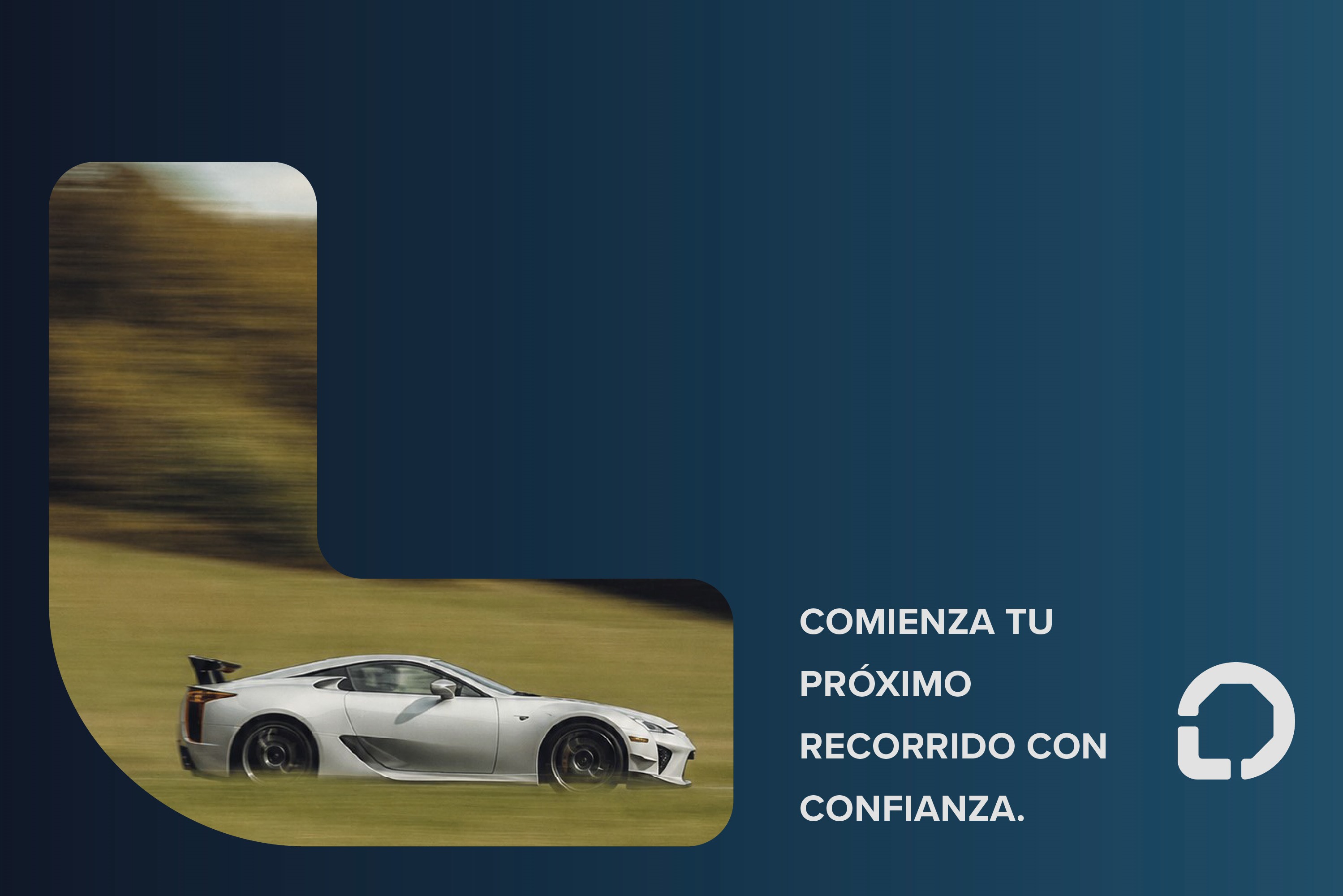 La L como marco de un coche en movimiento: comienza tu próximo recorrido con confianza